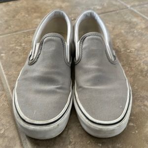Gray slip on Vans. Women’s size 9.5. Great condition